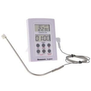 Digitalt termometer og timer, -50°C ⇢ 300°C