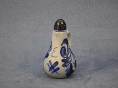 Billede 1 af 2 - Lille flaske med prop, saltglasur