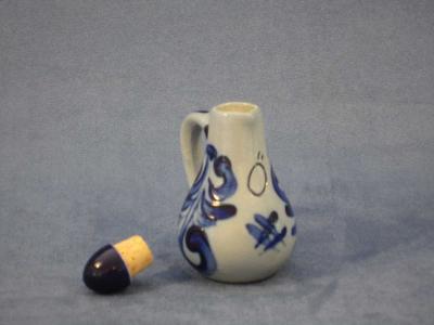 Billede 3 af 4 - Lille flaske med prop, saltglasur