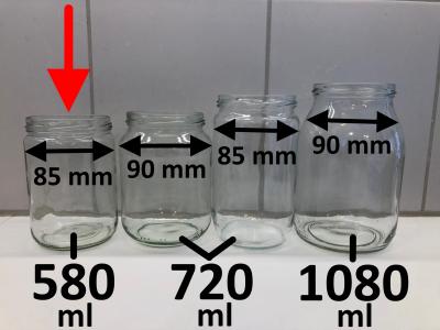 Picture of - Glass jar (without lid) - 587 ml