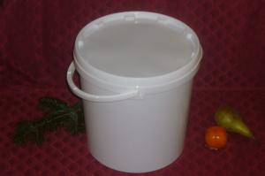Bucket with lid, 10 liters, plastic handle