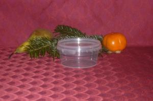 Plastic container with lid, 180 ml, 10 pcs