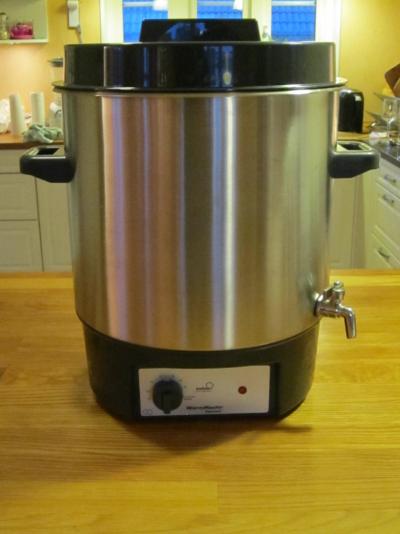 Picture of Electric cooker with tap. Thermostat, stainless steel, 27 litres