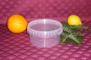 Plastic container with lid, 560 ml, 10 pcs