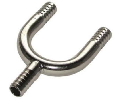 Billede af - Slangesamler-Y, Rustfrit stål - 8 mm