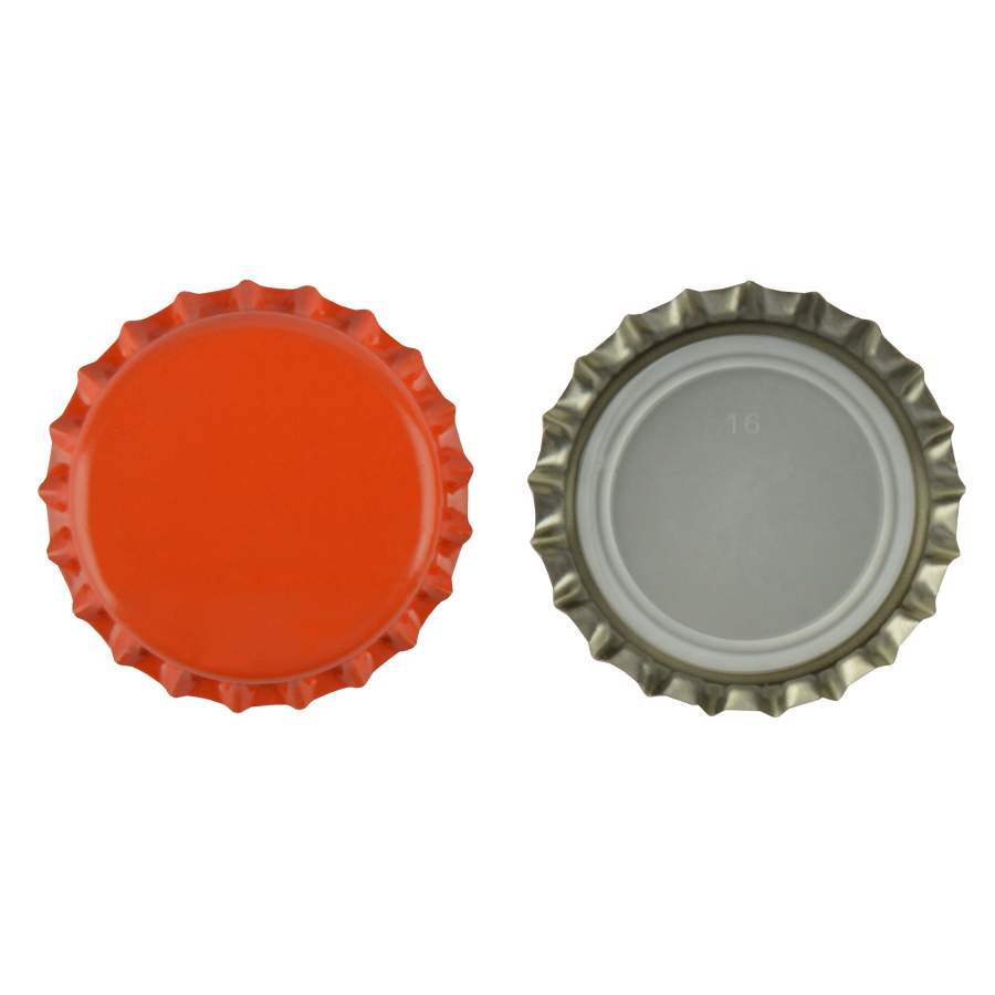 Billede af - Kapsler, 100 stk. 26mm, Farve: Orange