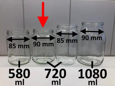Picture of - Glass jar (without lid) - 720 ml